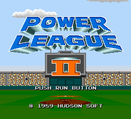 Power League II Title Screen